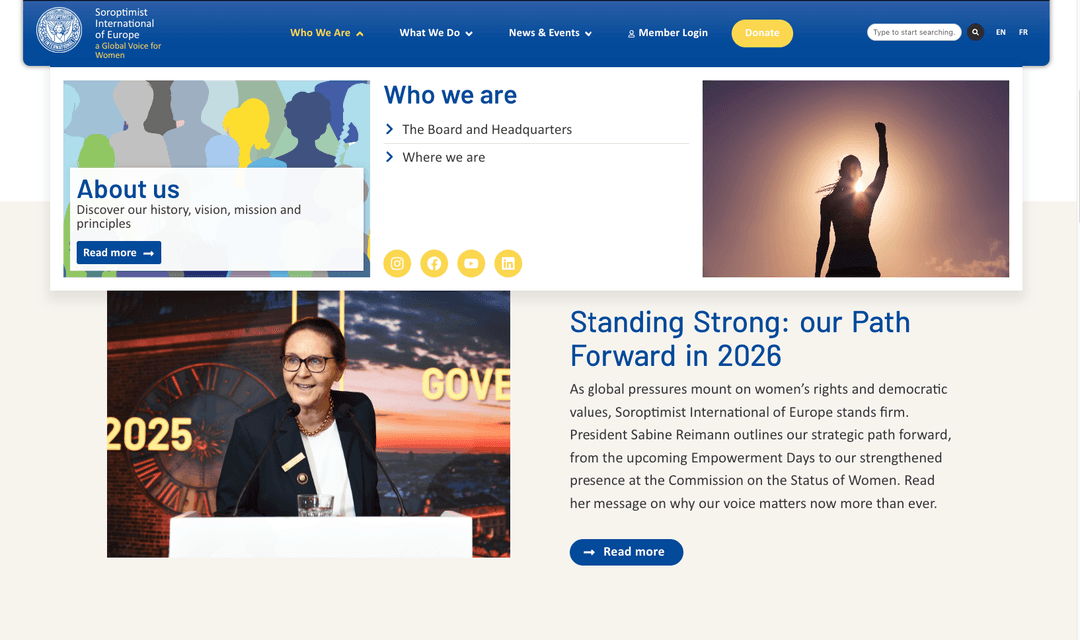 Refonte digitale Soroptimist International Europe